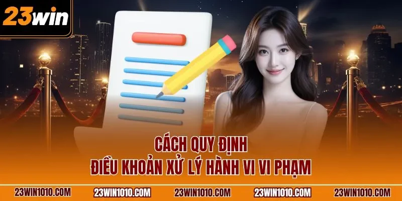 Cách quy định điều khoản xử lý hành vi vi phạm